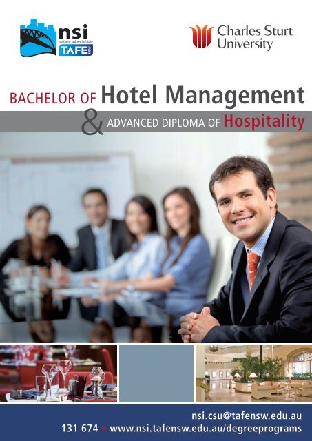 BACHELOR OF Hotel Management - Charles Sturt University