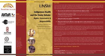 Indigenous Health and the Treaty Debate: - Gilbert + Tobin Centre of ...