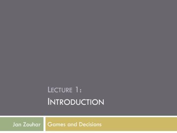 Lecture 1: Introduction