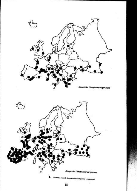 distribution of the genus Anopheles in Europe. - European Mosquito ...