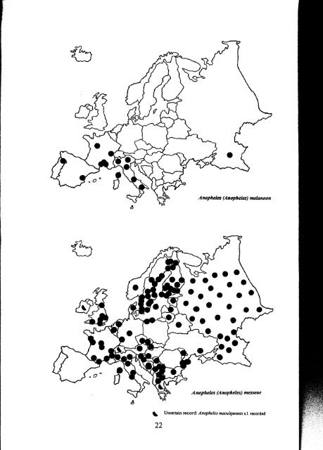 distribution of the genus Anopheles in Europe. - European Mosquito ...