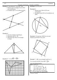 exercices Triangles isomÃ©triques - Triangles semblables Exercice 1 ...