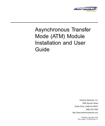 Asynchronous Transfer Mode (ATM) Module ... - Extreme Networks