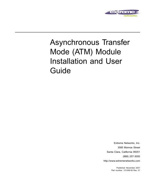 Asynchronous Transfer Mode (ATM) Module ... - Extreme Networks