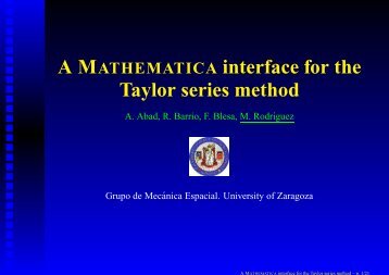 A MATHEMATICA interface for the Taylor series method