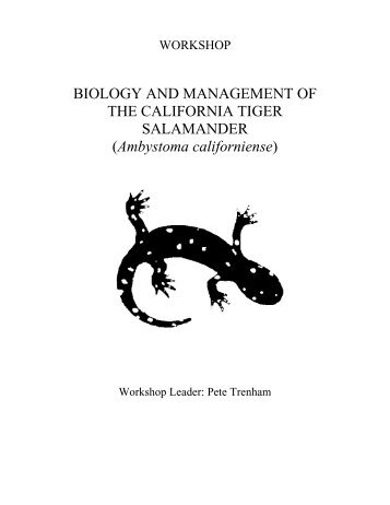 California Tiger Salamander Bibliography - the Elkhorn Slough ...