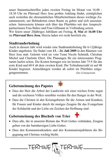 Pfarrbrief 04/2009 - Kath. Kirchengemeinde St. Marien Neunkirchen