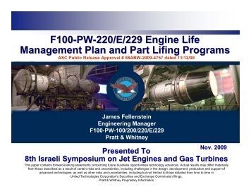 F100-PW-220/E/229 Engine Life Management Plan and Part Lifing ...