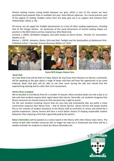 Issue 005 April 5th 2012 - Brigidine College Randwick