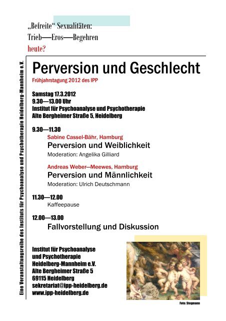 Perversion und Geschlecht - Institut für Psychoanalyse und ...