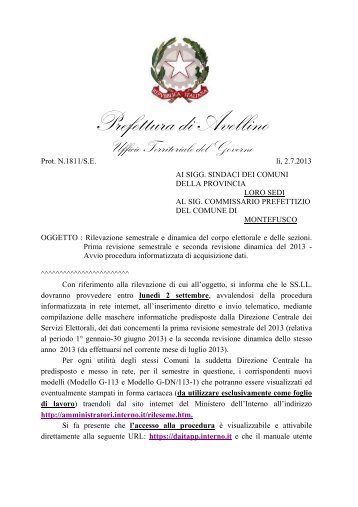 Prefettura di Avellino UTG