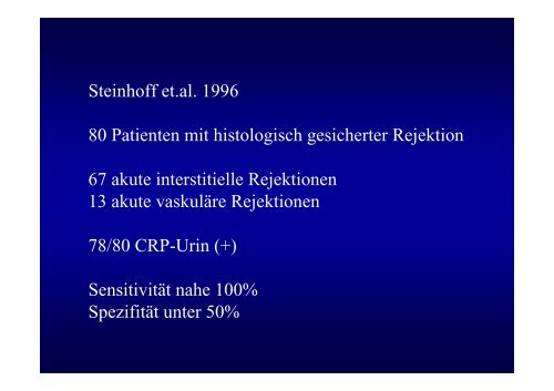 Relevanz der Transplantatbiopsie bei der akuten Rejektion im ...