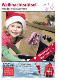 Weihnachtsrätsel 2013 Ausgabe Harz - Volksstimme