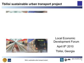 Tbilisi sustainable urban transport project