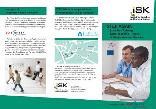 STEP AGAIN Sprache - ISK-Hannover, Institut für Sprachen und ...