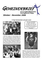 Oktober - November 2006 - Kirchengemeinde Helpup