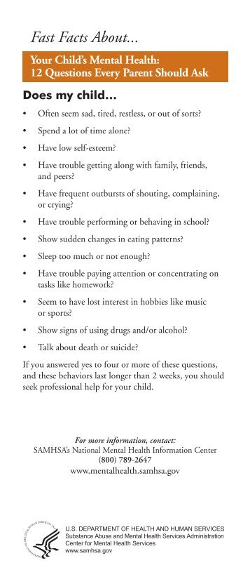 Your Child's Mental Health: 12 Questions Every Parent Should Ask