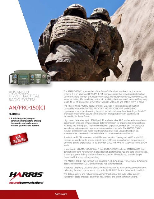 AN/PRC-150(C) - Harris RF Communications