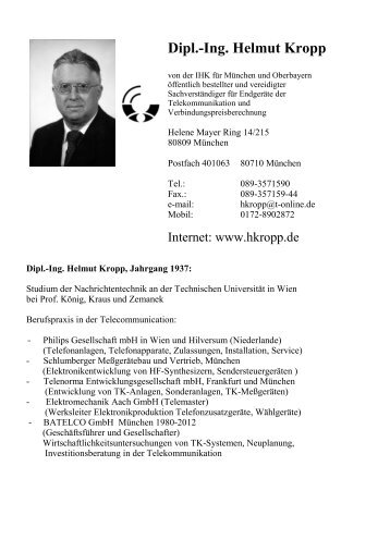 Dipl.-Ing. Helmut Kropp