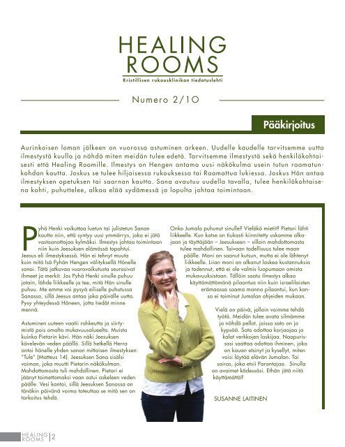 Healing Rooms lehti 2/2010 - Healing Rooms Finland ry