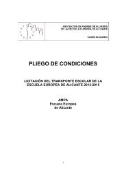 pliego de condiciones â transporte escolar 2013-2015 - Escuela ...
