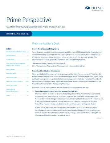 Prime Perspective - Prime Therapeutics