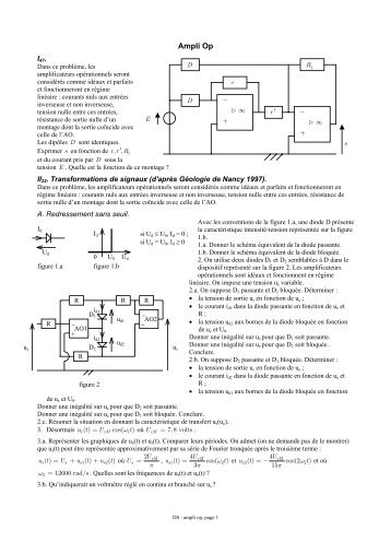 circuits avec ampli op