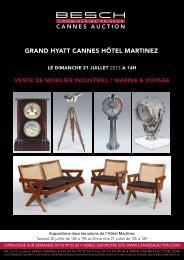 GRAND HYATT CANNES HÃTEL MARTINEZ - Besch Cannes Auction