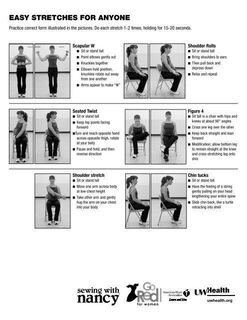 Easy, Gentle Stretches (pdf) - UW Health