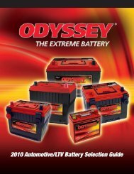 Battery Selection Guide - ODYSSEY Batteries