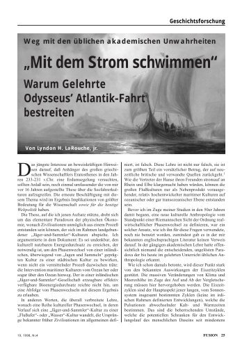 "Mit dem Strom schwimmen". Gelehrte bestreiten Odysseus