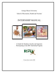 Internship manual - rht - School of Recreation, Health, and Tourism ...