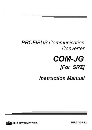 COM-JG [For SRZ] Instruction Manual - rkc instrument inc.