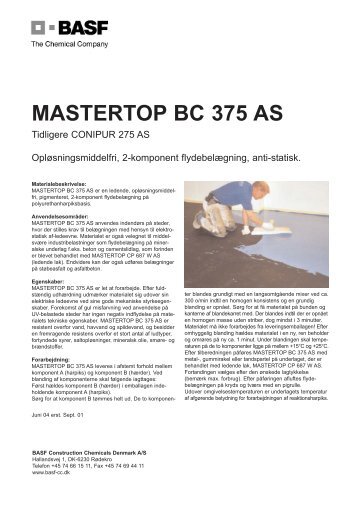 Mastertop BC 375 AS.qxp - BASF Construction Chemicals