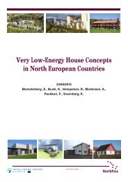 Very Low-Energy House Concepts in North European ... - NorthPass