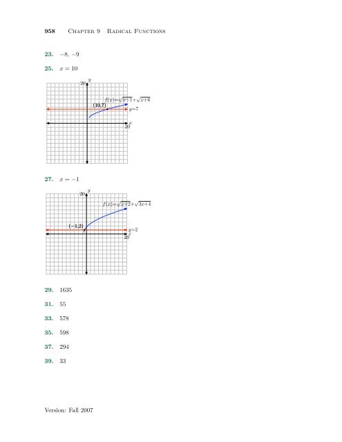 Chapter 9: Exercises with Answers