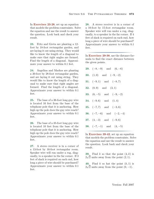 Chapter 9: Exercises with Answers