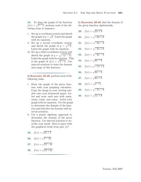 Chapter 9: Exercises with Answers