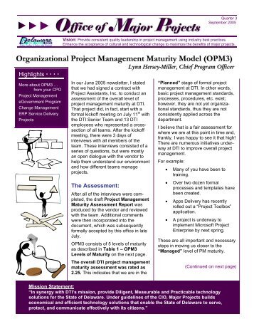 Organizational Project Management Maturity Model (OPM3)