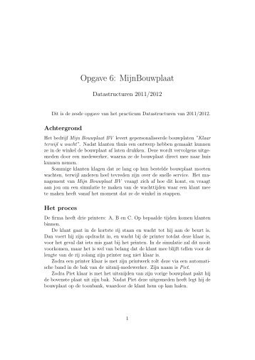 Opgave 6: MijnBouwplaat