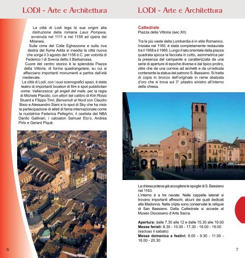 Agenda del Turista - Turismo Provincia di Lodi