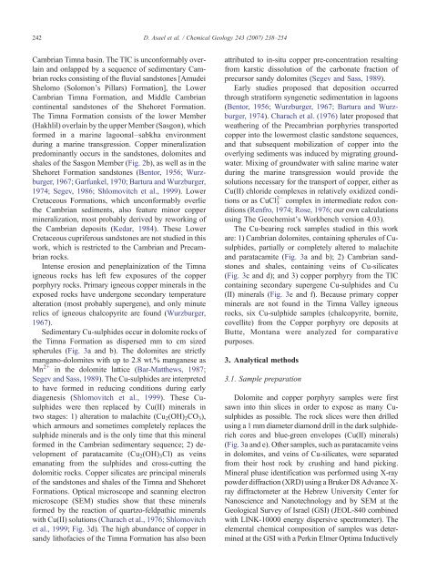 Copper isotope fractionation in sedimentary copper mineralization ...