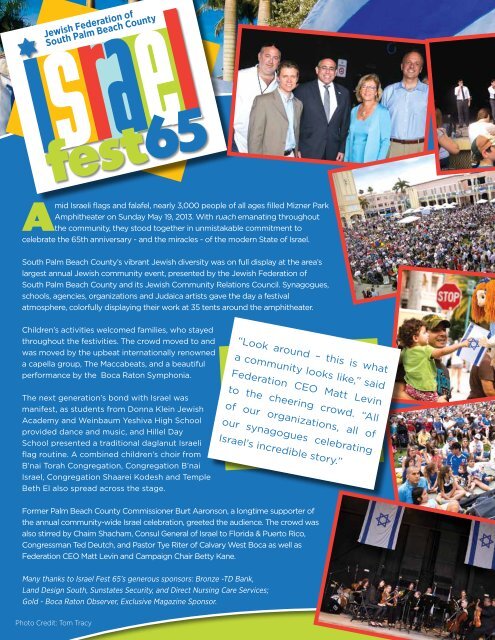 Chai Life Spring 2013 (PDF Document) - Jewish Federation of South ...