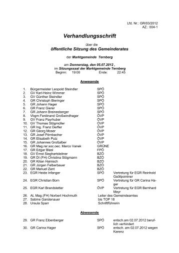 Verhandlungsschrift (1,17 MB) - .PDF - Ternberg