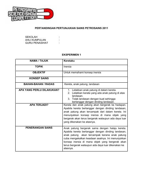 Petrosains Science Show Competition 2011