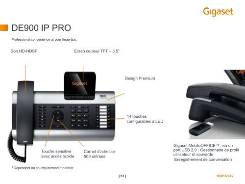 Gigaset_PrÃƒÂ©sentation produit Janvier 2012.pdf - HL2D