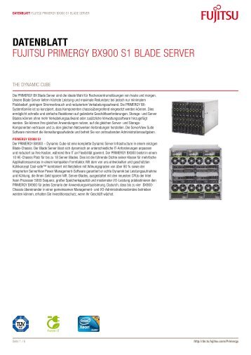 Datenblatt Fujitsu PRiMERGY BX900 s1 BladE sERvER - it-consulting
