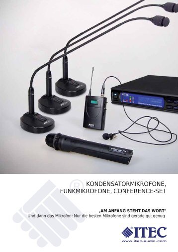 kondensatormikrofone, funkmikrofone, conference-set - Itec