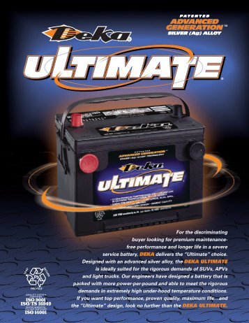 Deka Ultimate - Wholesale Batteries Inc.