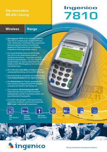 Die innovative WLAN Lösung Ingenico 7810 Wireless Range - IT-POS